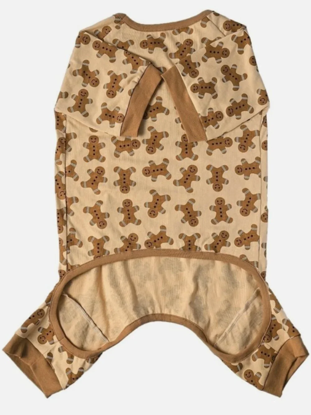 NWOT ~ Vibrant Life Gingerbread Man Pet Pajamas, Small - Beige